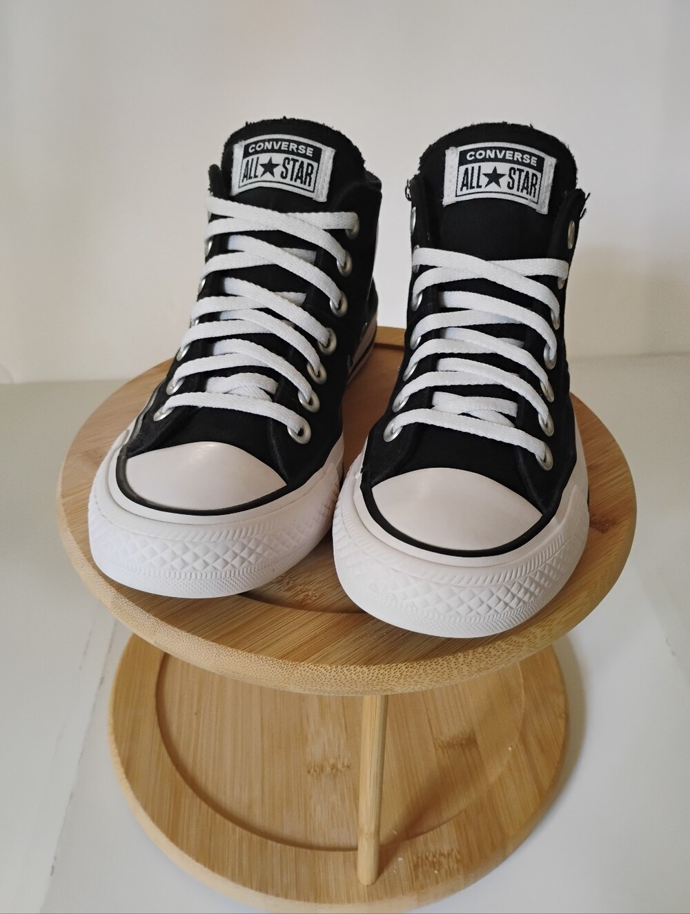 Converse Women's Chuck Taylor All Star  Black Mid-High Shoes - Picture 5 of 7